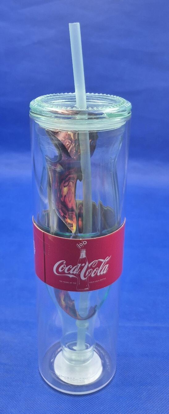 Coca-Cola Icon Double Wall Insulated Tumbler with Straw by Cool Gear 14oz NEW